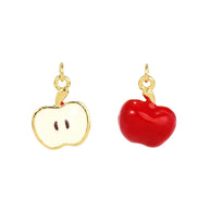 3D Apple Coffee Pendant | Enamel Fruit Kebab Charm