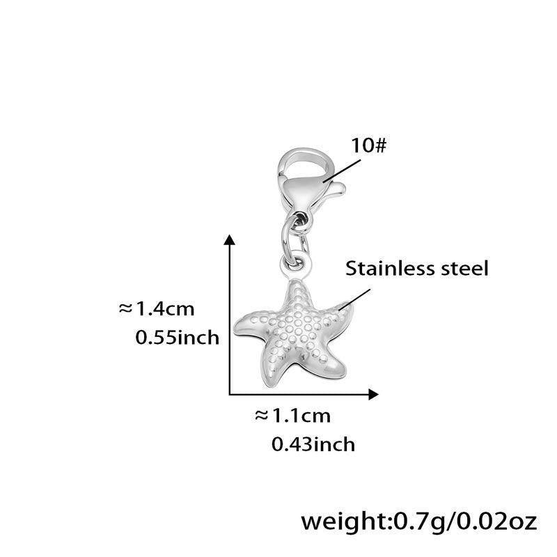 Stainless Steel Starfish Charm