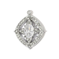 Squirrel Love Pendant | Zircon Four Leaf Clover Charm