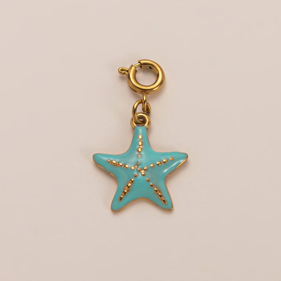 Waterproof Steel Colorful Heart Cartoon Pendant Bag Charm