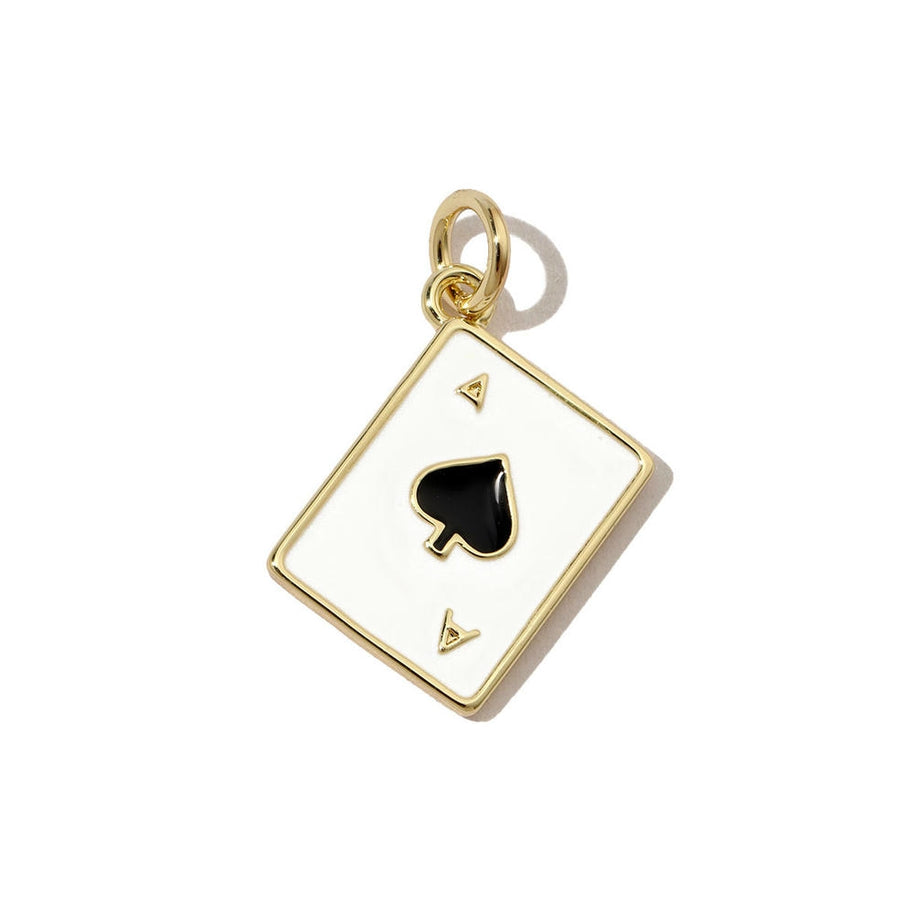 Modern Dice Love Pendant | Enamel Poker Heart Charm