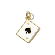 Modern Dice Love Pendant | Enamel Poker Heart Charm