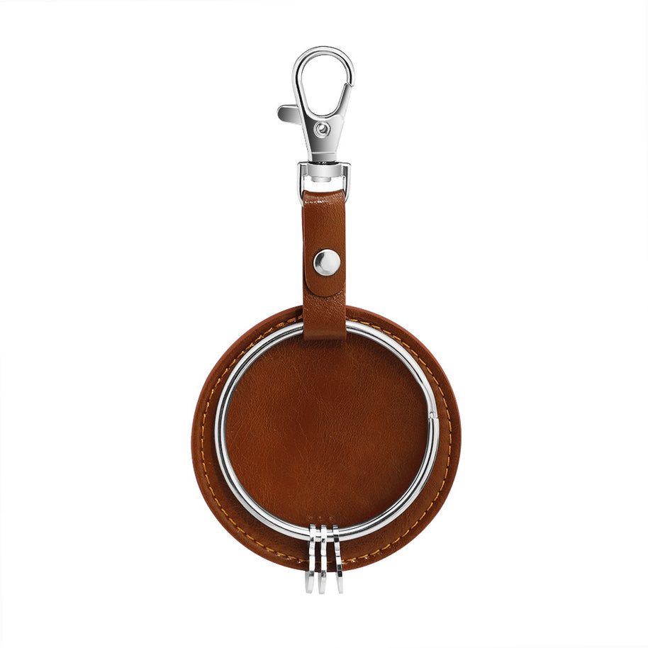 Leather Keychain | Round Bag Charm | Unisex DIY