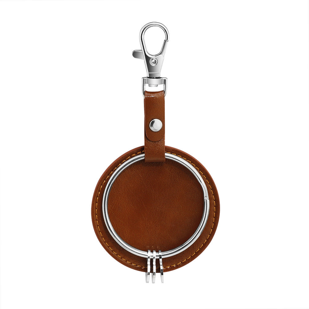 Leather Keychain | Round Bag Charm | Unisex DIY