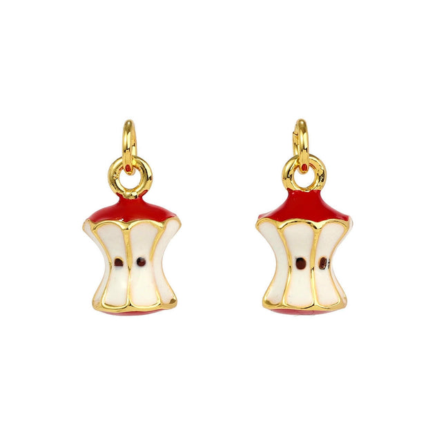 3D Apple Coffee Pendant | Enamel Fruit Kebab Charm