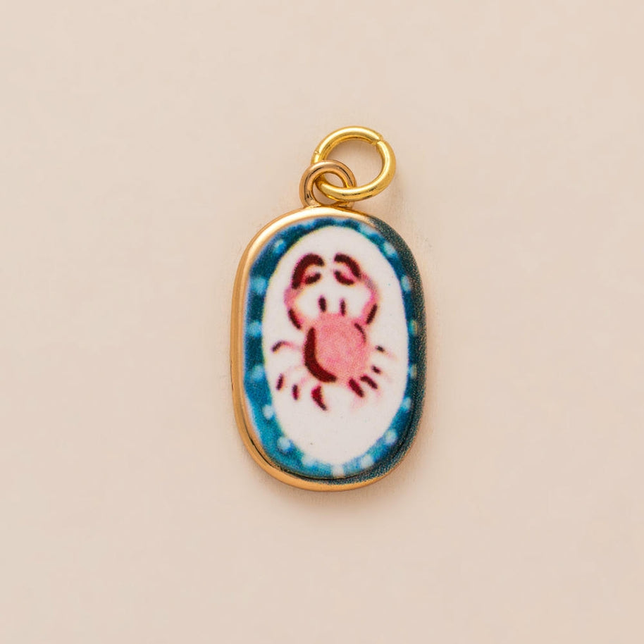 Colorful Pumpkin Bird Enamel Pendant 18K Gold Plated Women