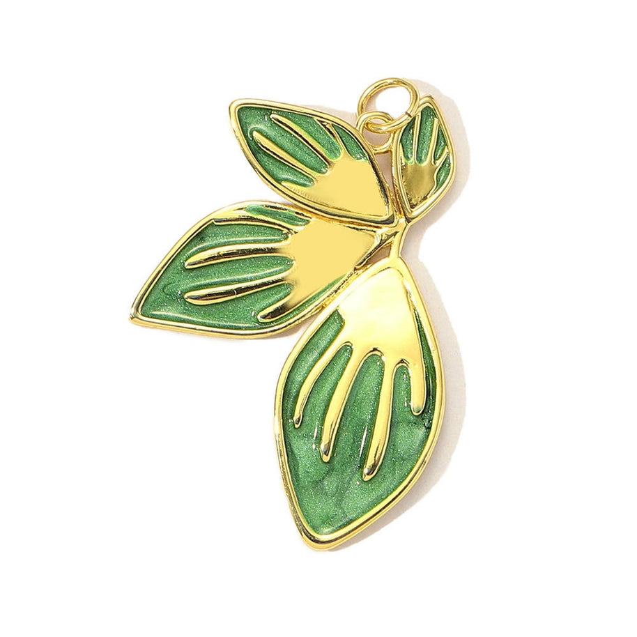 Cherry Blossom Pendant | Romantic Enamel Leaf French Charm