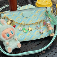 Stainless Steel Cherry Blossom flower Bag Charm Accessories