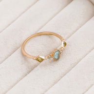 Dainty Sterling Silver Aquamarine Ring GS1239