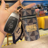 Lipstick Bag Keychain | Mini Cylinr Pouch | PVC Wallet