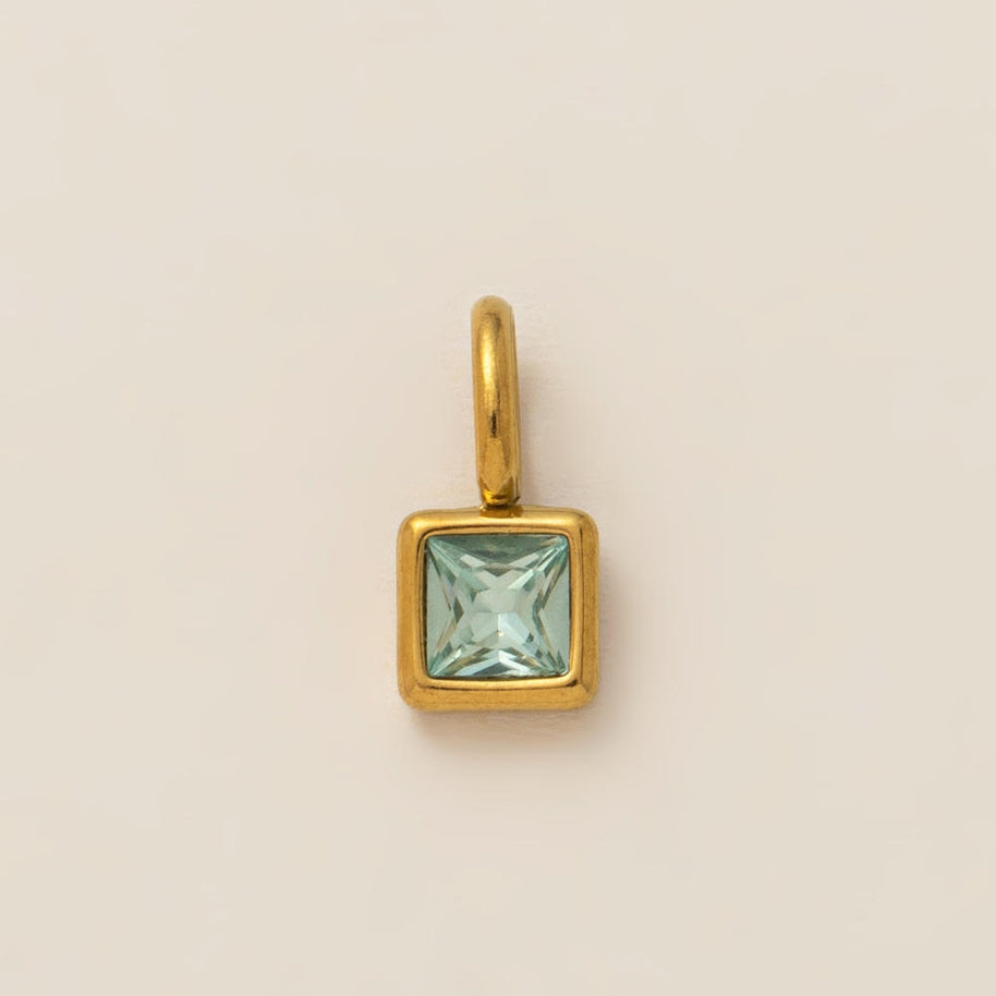 European Colorful 12 Birthstones Pendant Zircon DIY Charm