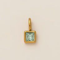 European Colorful 12 Birthstones Pendant Zircon DIY Charm