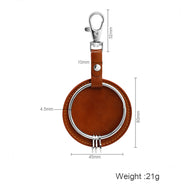 Leather Keychain | Round Bag Charm | Unisex DIY
