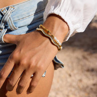 Gold Plated Stainless Steel Tennis Bracelet