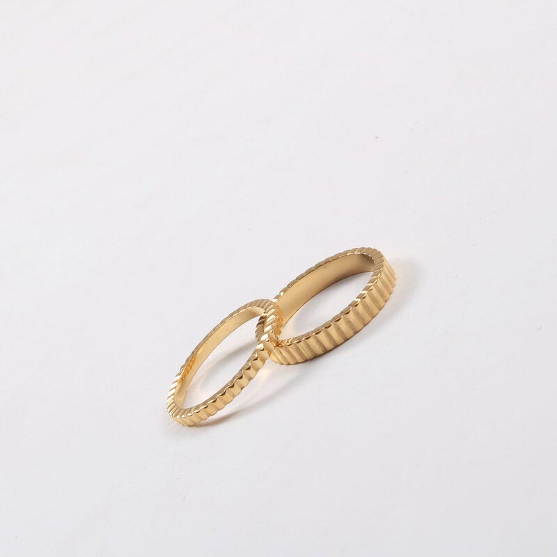 Ribbed Band Ring JA572