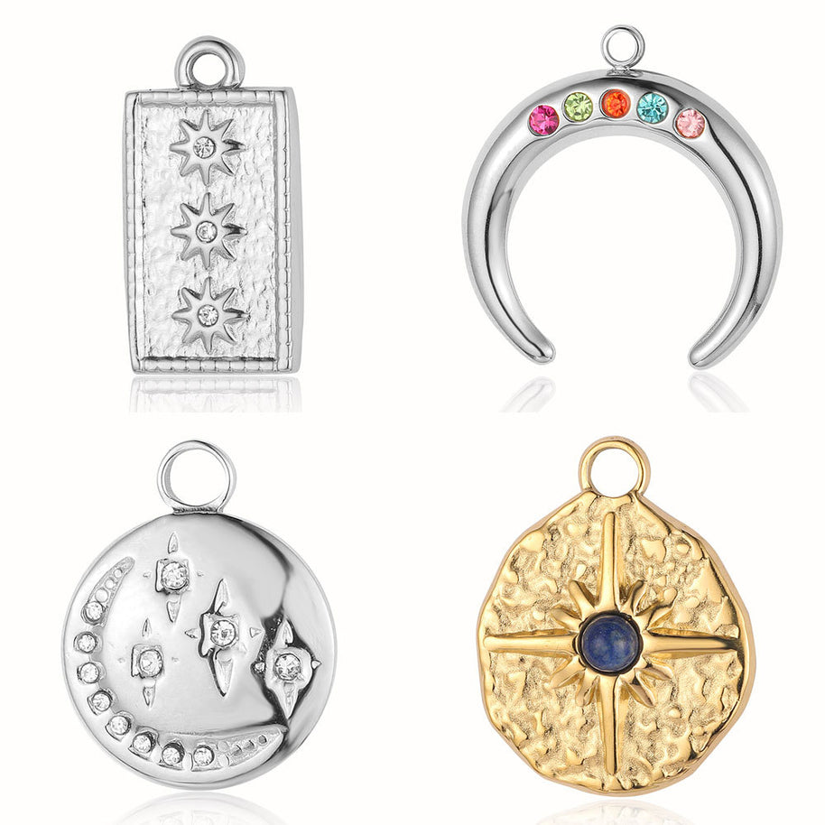 Sun Moon Pendant | Bohemian Star Charm Festival Jewelry
