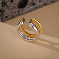 Two Tone Earring Cuff JAN5012