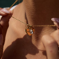 Puffs Heart Charm Necklace