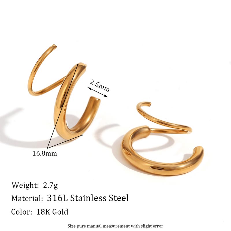 Twisted Double Layer Earring