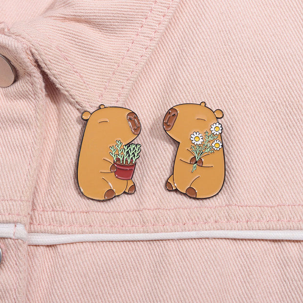 Cute Capybara Animal Brooch JJQQHXZ2354