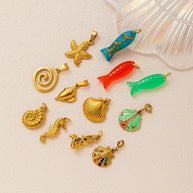 Marine Collection Pendant Steel 18K Gold Plated Wholesale