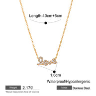 Zircon Love Chain Necklace