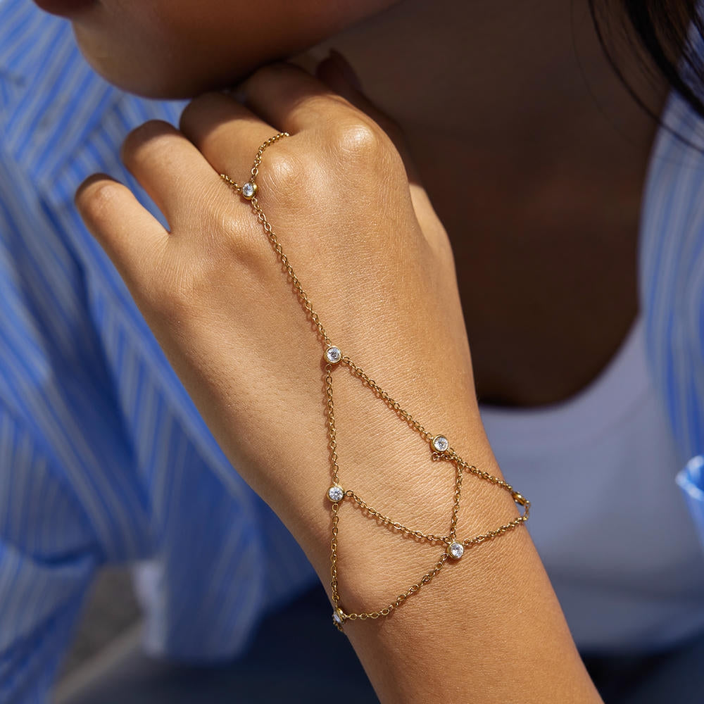 Finger Chain Bracelet | Stainless Korean Style Luxury