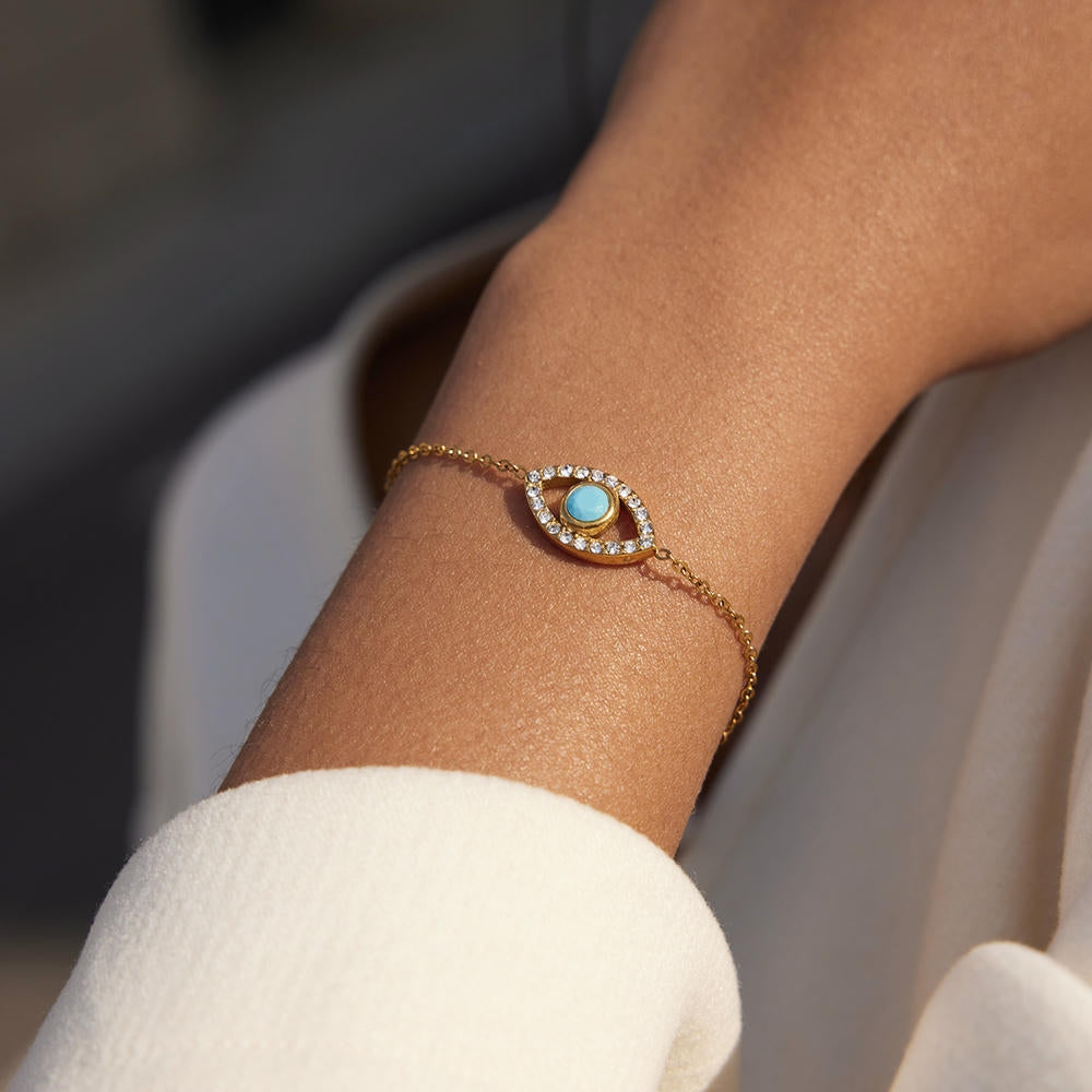Evil Eye Bracelet | Zircon Stainless | Protective Charm