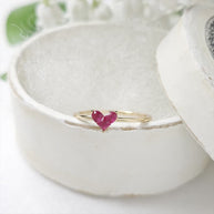 Heart Red Corundum Necklace GS628