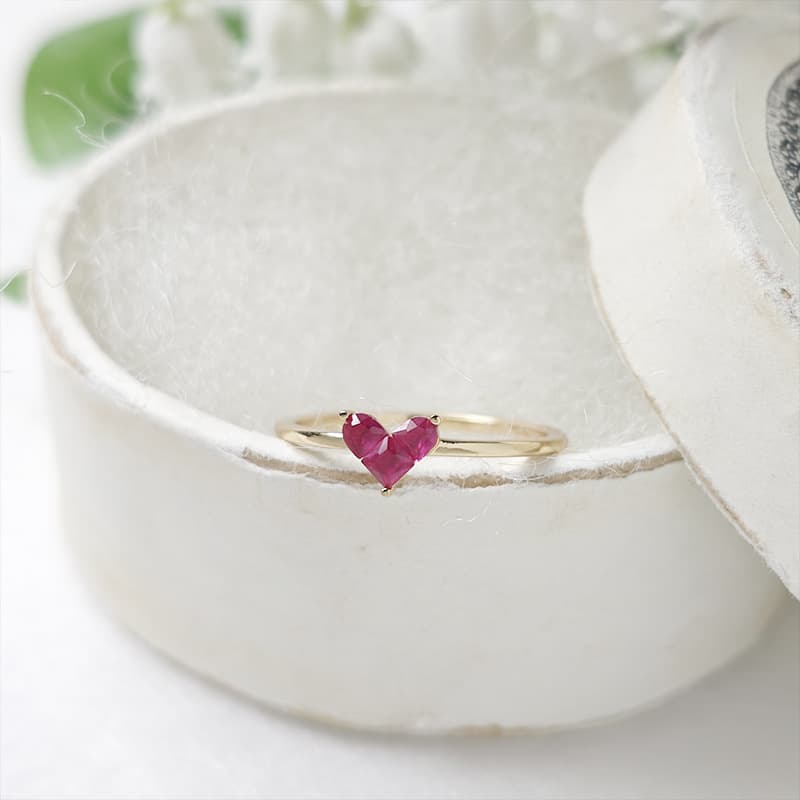 Heart Red Corundum Necklace GS628