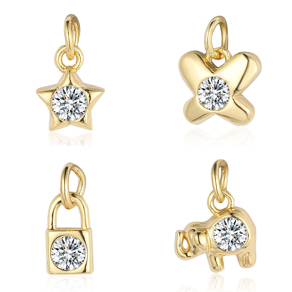 Classic Butterfly Elephant Pendant | Star Moon Hand Charm