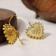 Textured Heart Earring JSE23072711