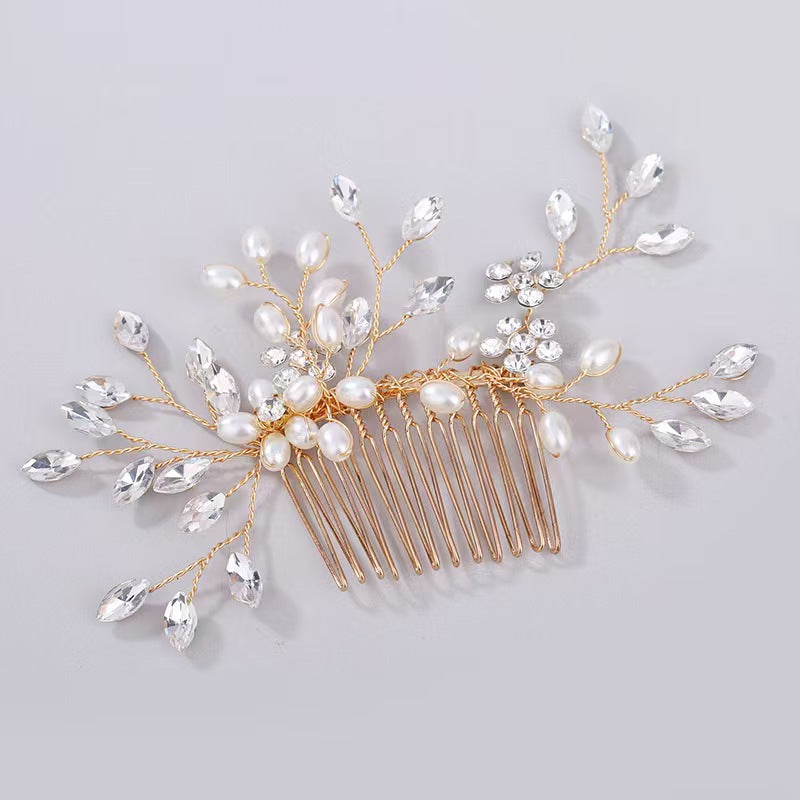 Pearl Flower Bridal Hair Comb |  Wedding Hair Accessory