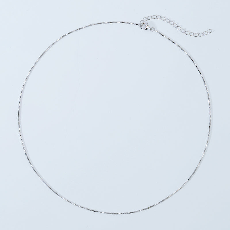0.75mm Sterling Silver Box Chain Necklace