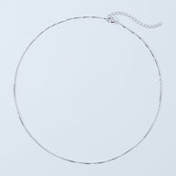 0.75mm Sterling Silver Box Chain Necklace