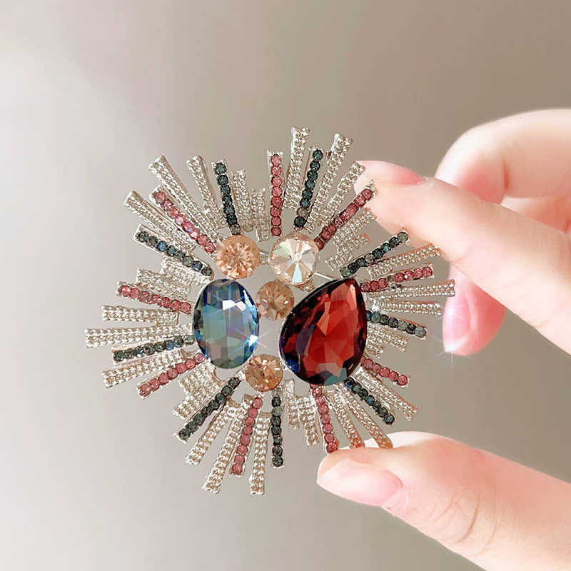 Fireworks Brooch | Gemstone Sparkle Pin | Evening Party