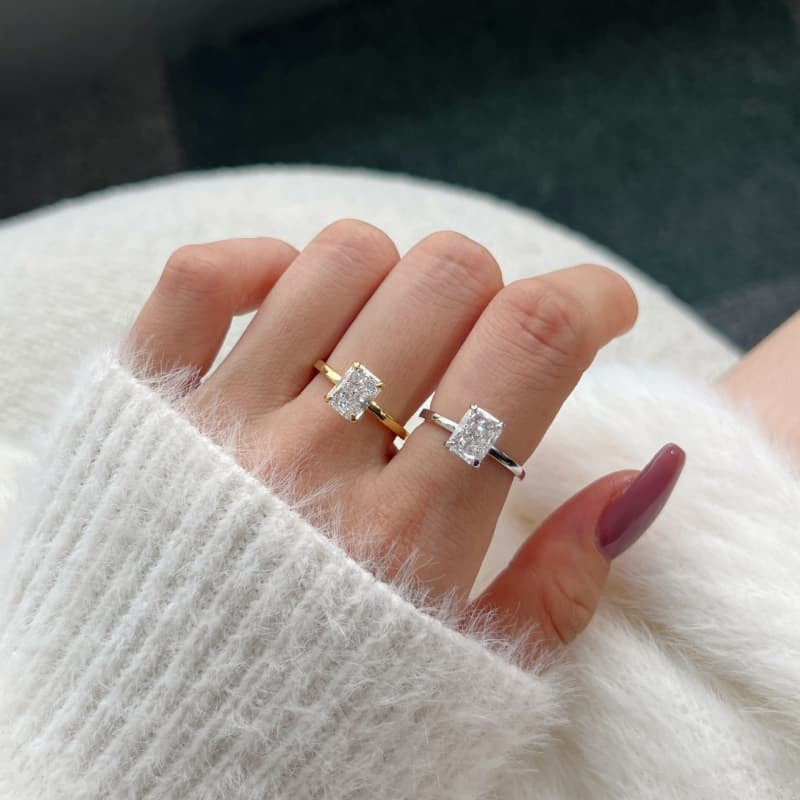 Ice Flower Cut CZ Engagement Ring JDY120871