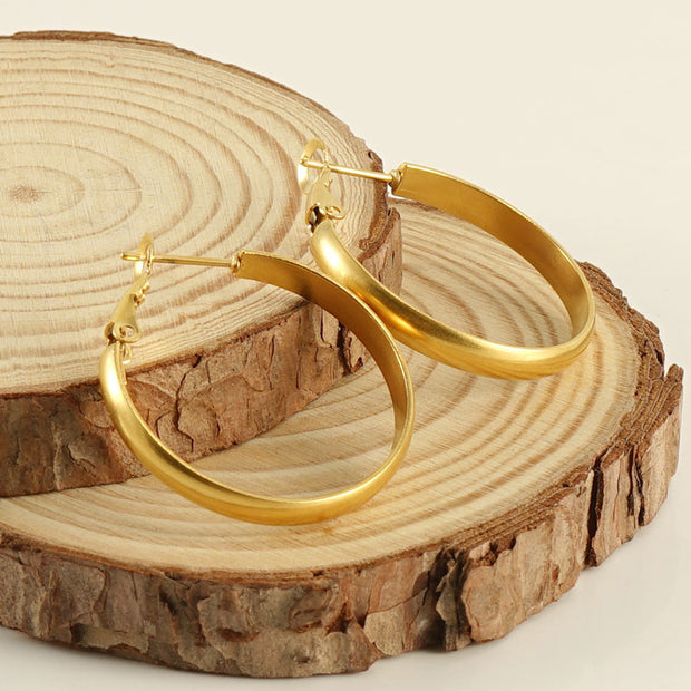 Large Tube Hoop Earrings