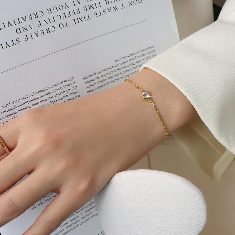 Zircon Stone Chain Bracelet