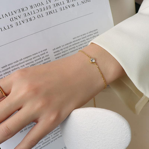 Zircon Stone Chain Bracelet