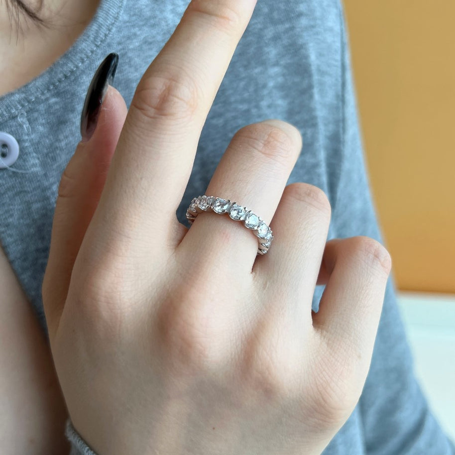 Round CZ Tennis Ring JDY120267