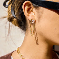 Zircon Stud Earrings | Fringe Style | Stainless Steel Gift