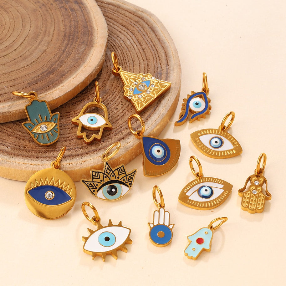 European Bohemian Hand of Fatima Pendant DIY Evil Eye Charm