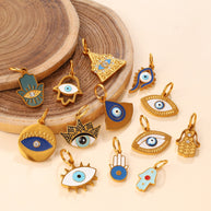 European Bohemian Hand of Fatima Pendant DIY Evil Eye Charm