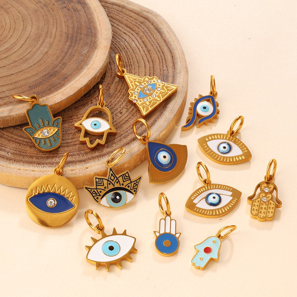 European Bohemian Hand of Fatima Pendant DIY Evil Eye Charm
