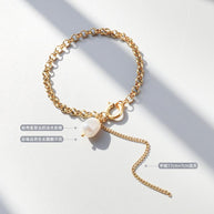 Pearl Rolo Chain Bracelet
