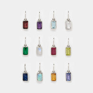 Square Shape 12 Birthstones Pendant Colorful Zircon DIY Charm