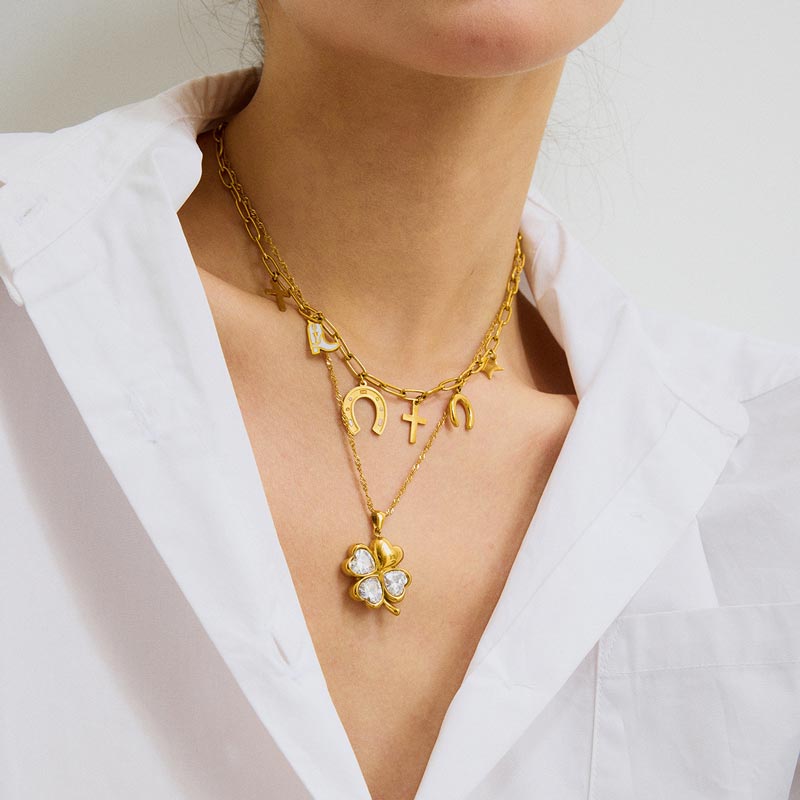 Multiple Charm Necklace Chain