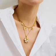 Multiple Charm Necklace Chain