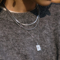 Eight-Point Star Necklace | Layered Chain | Stainless Steel